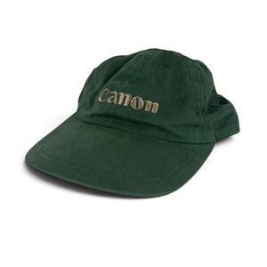 RARE Vintage 90's Canon EOS Camera Hat - Green - SnapBack - Made in USA Promo